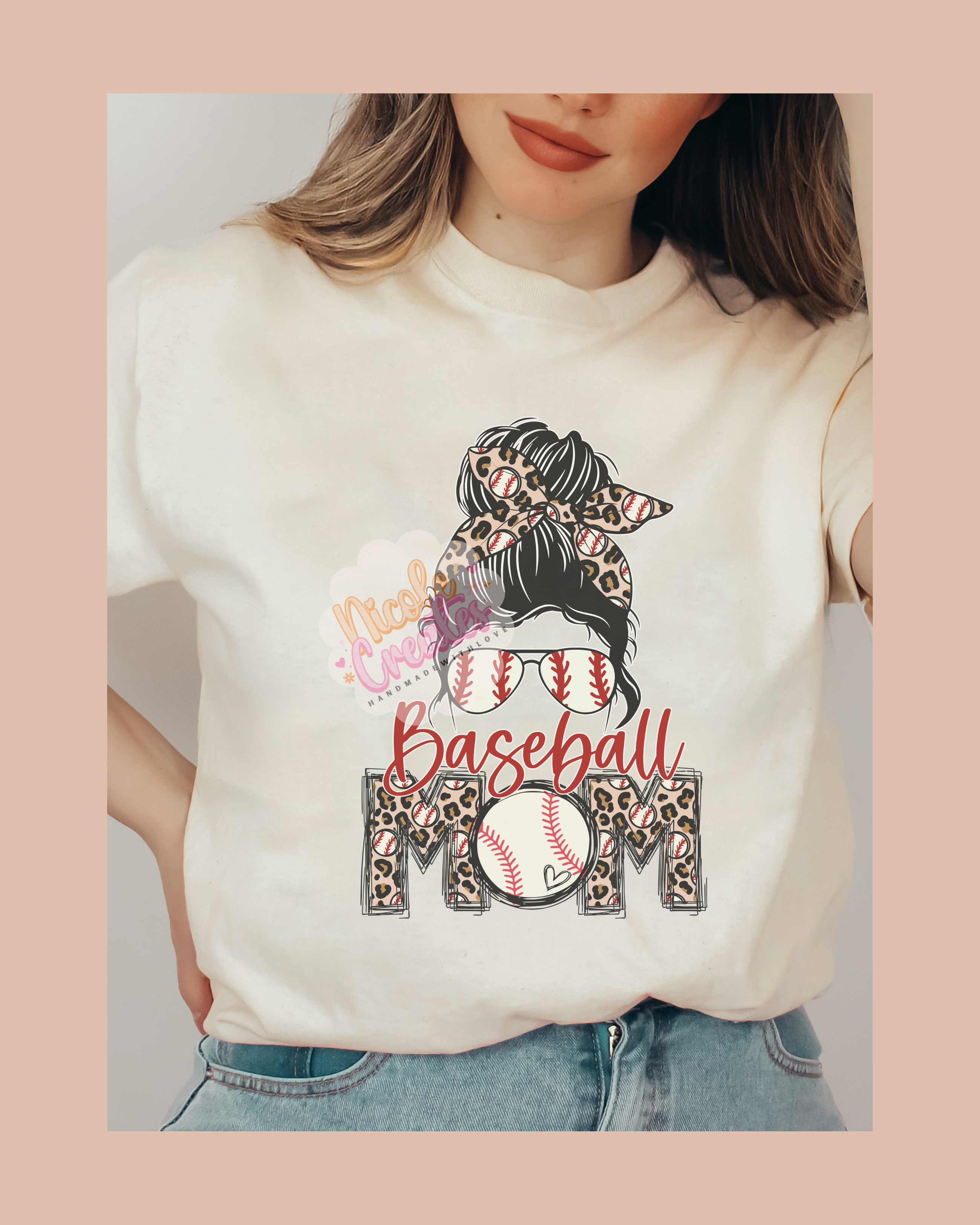 Baseball Mom Bow